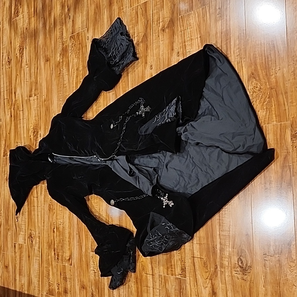 Dark In Love gothic velvet cloak coat